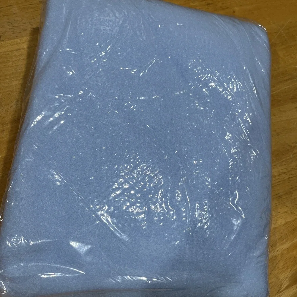 Vtg Full Size Polyester Blanket Light‎ Blue 72x90  NOS Walmart